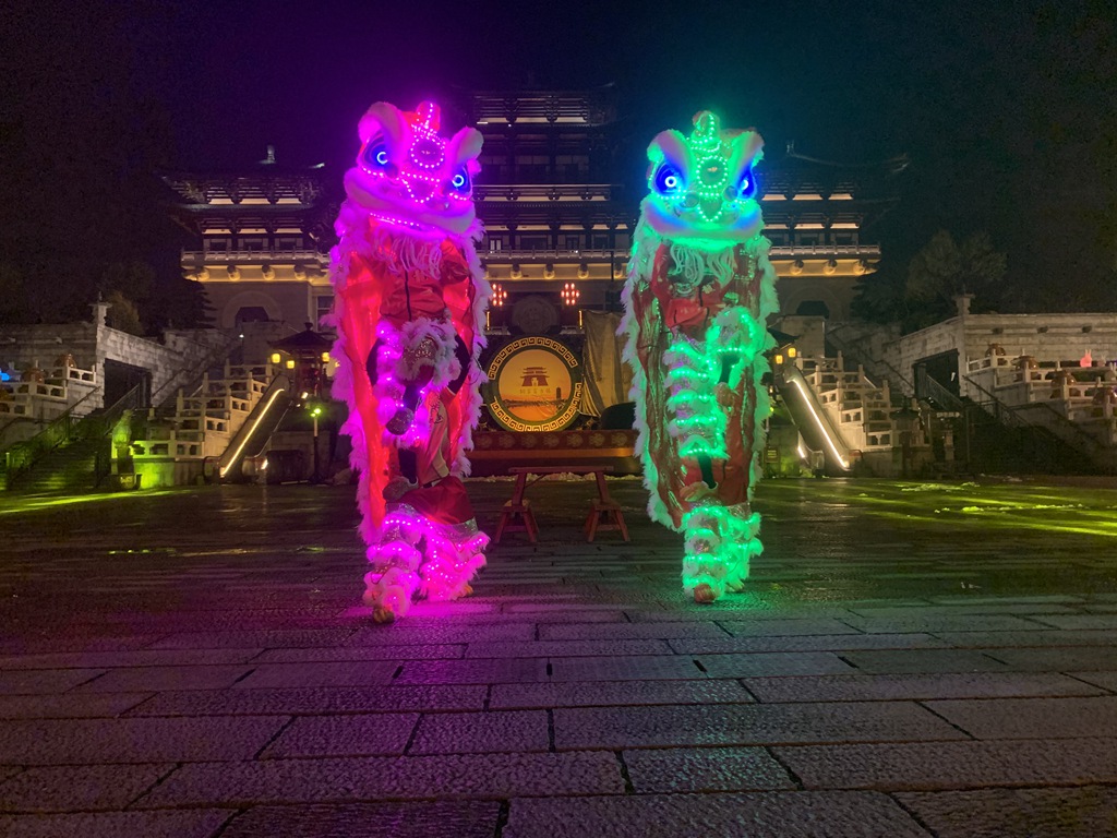景区夜光狮